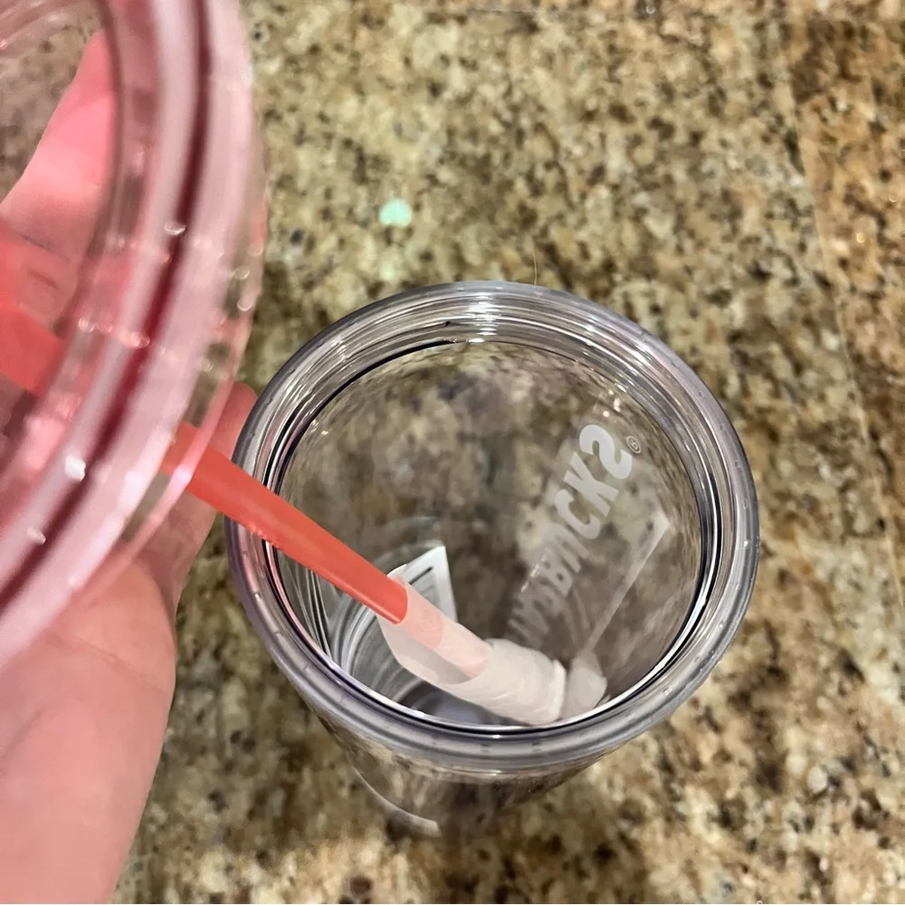 New Starbucks Korea 2023 Cherry Blossom Hologram Cold Cup 710ml Pink Venti